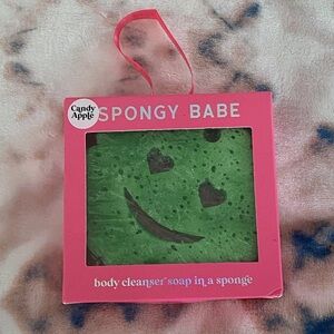 Simply Southern Candy Apple Green Spongy Babe Body Cleanser Soap In A Sponge New